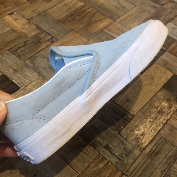 Vans Classic Slip On Embossed Blue Houndstooth - Picture 9 of 10